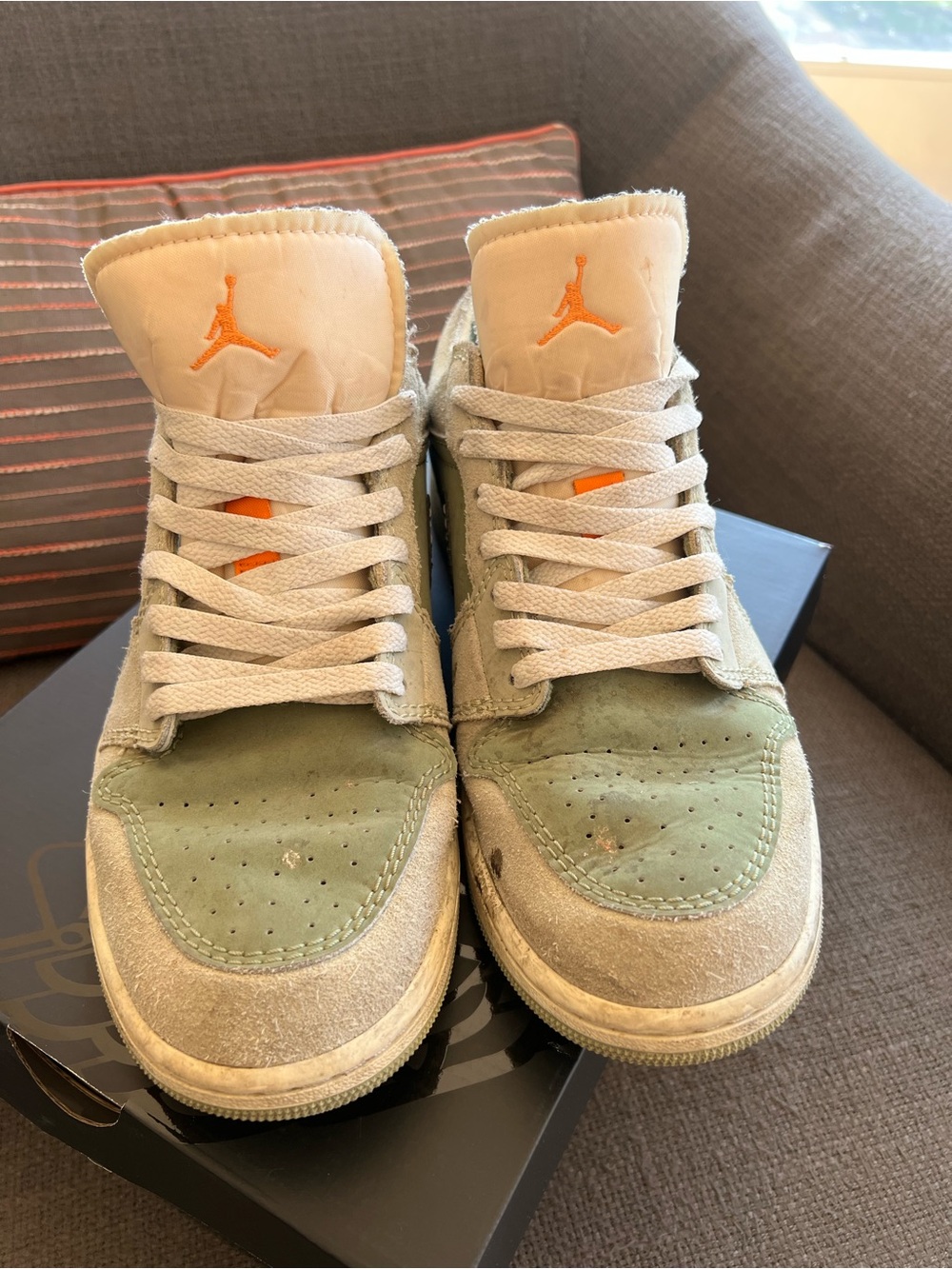 Men's Air Jordan 1 Low SE Craft Sky J Lt Olive/Black-Celadon